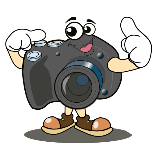 caricatura maquina fotografica
